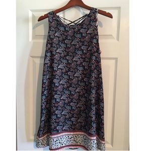 Boutique Navy Paisley Dress